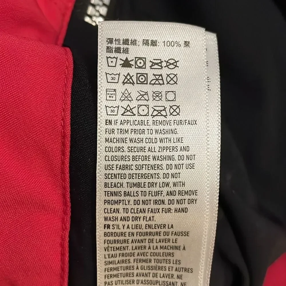 Spyder Zadie Pink and Black Full Zip Hooded Synthetic Down Jacket Girls Size 16